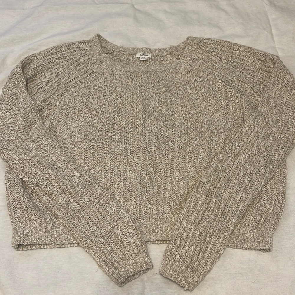 Beige/Cream Marled Garage Sweater Size Medium